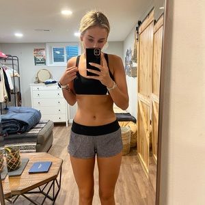 LULULEMON Size 6 Speckled Grey Shorts